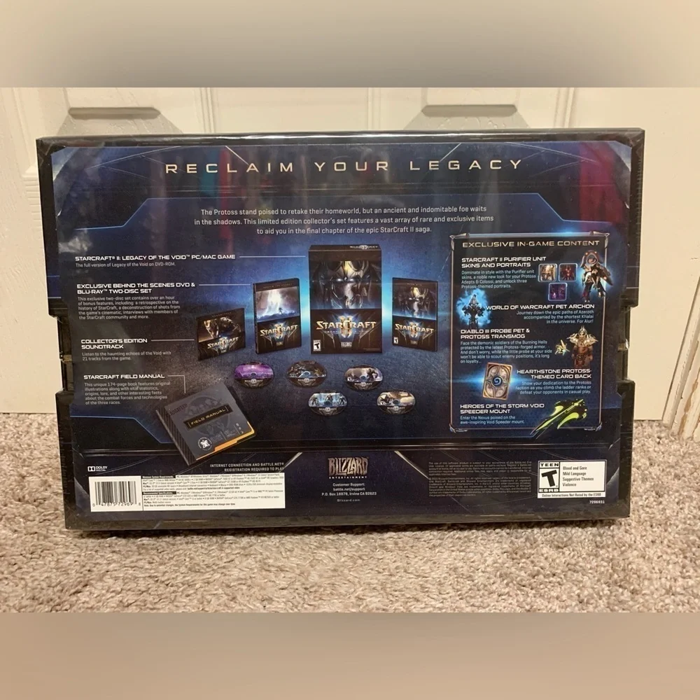 StarCraft 2 Legacy of the Void Blizzard Entertainment Collector’s Edition NEW